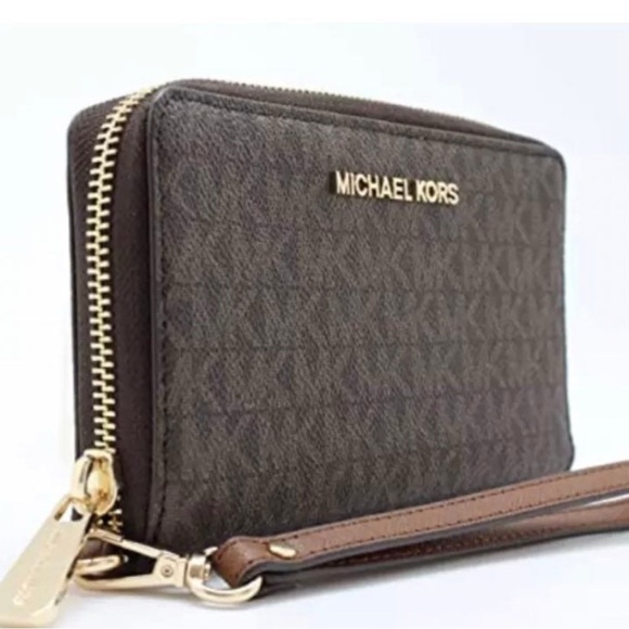 Michael Kors Brown Wristlet Wallet - Picture 4 of 8